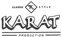 Свідоцтво торговельну марку № 47133 (заявка 2003010362): к; classic style; karat; production
