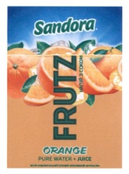 Заявка на торговельну марку № m201628633: напій з соком; pure water+juice; orange; frutz; sandora
