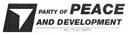 Заявка на торговельну марку № m201609348: political party; party of peace and development