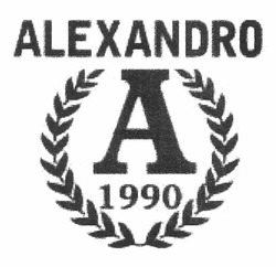 Заявка на торговельну марку № m201114163: alexandro; a 1990; а