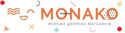 Заявка на торговельну марку № m202201187: monako; мережа дитячих магазинів