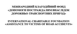 Свідоцтво торговельну марку № 305025 (заявка m201907635): міжнародний благодійний фонд допомоги постраждалим внаслідок дорожньо-транспортних пригод; international charitable foundation assistance to victims of road accidents