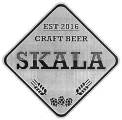 Свідоцтво торговельну марку № 243763 (заявка m201625168): est 2016; skala; craft beer