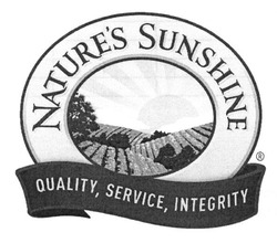 Заявка на торговельну марку № m201221632: nature's sunshine; quality, service, integrity; natures