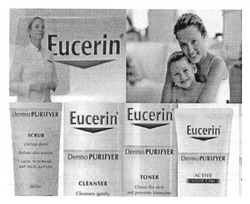 Заявка на торговельну марку № m201206984: eucerin; dermo purifyer; scrub; cleanser; toner; active