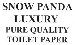 Свідоцтво торговельну марку № 188223 (заявка m201310706): snow panda luxury; pure quality toilet paper