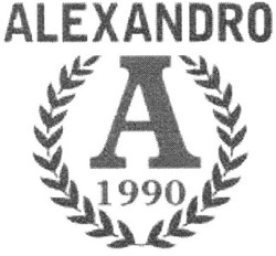 Свідоцтво торговельну марку № 157387 (заявка m201118934): alexandro; 1990; а