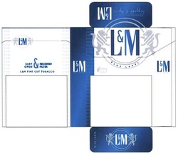 Свідоцтво торговельну марку № 230035 (заявка m201602068): l&m; lm; blue label; easy; open; recessed filter; fine cut tobacco; founded by liggett&myers