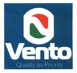 Заявка на торговельну марку № m201618735: vento; quality as priority; guality