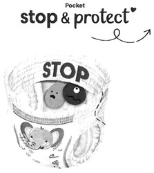Заявка на торговельну марку № m202116179: pampers; pocket; stop&protect