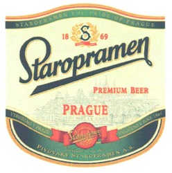 Свідоцтво торговельну марку № 120955 (заявка m200815203): staropramen the pride of prague; premium beer; vyrobeno v praze; zalozeno v roce 1869; pivovary staropramen a.s.