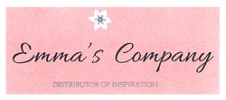 Свідоцтво торговельну марку № 289314 (заявка m201829360): emma's company; distributor of inspiration; emmas company