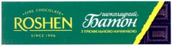 Свідоцтво торговельну марку № 121362 (заявка m200902289): fine chocolate; roshen; since 1996; шоколадний батон з трюфельною начинкою