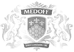 Заявка на торговельну марку № m200814568: medoff; 1902 london uk
