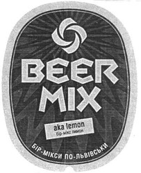 Свідоцтво торговельну марку № 102365 (заявка m200713038): бір-мікс лимон; бір-мікси по-львівськи; міх; beer mix; aka lemon