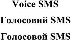 Заявка на торговельну марку № m200507343: voice sms; голосовий sms; голосовой sms