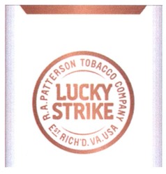 Свідоцтво торговельну марку № 225493 (заявка m201516593): r.a.patterson tobacco company; ra; est .rich'd.va.usa; richd; lucky strike