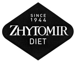 Заявка на торговельну марку № m201512151: since; 1944; zhytomir; diet