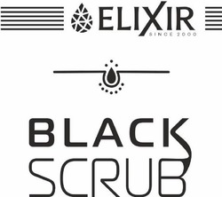 Заявка на торговельну марку № m202020839: black scrub; since 2000; elixir