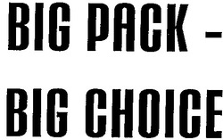 Свідоцтво торговельну марку № 37536 (заявка 2001128258): big pack-big choice