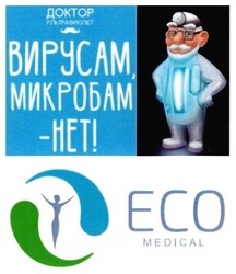 Свідоцтво торговельну марку № 250834 (заявка m201707834): вирусам, микробам-нет!; доктор ультрафиолет; eco medical