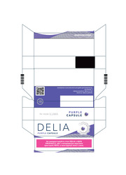 Заявка на торговельну марку № m202517580: 18+; тютюновмісний виріб для електричного нагрівання; 20 стіків з капсулою у фільтрі; не використовуйте стіки delia з iqos originals або з попередніми версіями пристроїв iqos, в конструкції яких є лезо; smartcore sticks; purple capsule; for iqos iluma