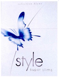 Свідоцтво торговельну марку № 170252 (заявка m201201480): selection bleue; style; super slims