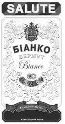 Заявка на торговельну марку № m200618189: біанко; вермут; засновано в 1992 році; алкогольний напій; salute; bianco