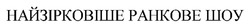 Заявка на торговельну марку № m202512485: найзірковіше ранкове шоу