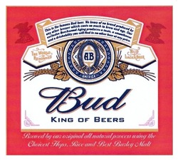 Заявка на торговельну марку № m201120079: bud; america; europe; africa; australia; lager beer; the world renowned; king of beers; ab
