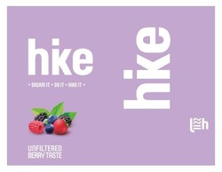 Заявка на торговельну марку № m202609284: jh; unfiltered berry taste; dream it do it hike it