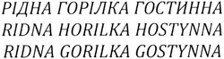 Заявка на торговельну марку № m201415356: рідна горілка гостинна; ridna horilka hostynna; ridna gorilka gostynna