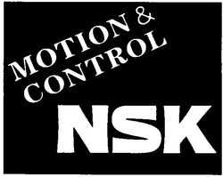 Заявка на торговельну марку № 2004010118: motion & control; nsk