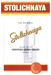 Свідоцтво торговельну марку № 249781 (заявка m201700798): stolichnaya the original; made with certified alpha grade spirit
