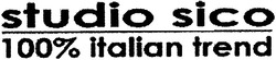 Заявка на торговельну марку № 20040505256: studio sico; 100% italian trend