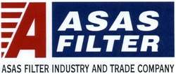 Заявка на торговельну марку № m201306929: а; asas filter industry and trade company