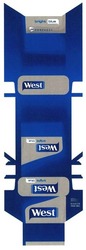 Свідоцтво торговельну марку № 275536 (заявка m201813224): west; reduced smoke smell; bright blue; compact+; сомраст+