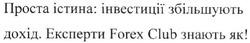 Заявка на торговельну марку № m202024782: проста істина: інвестиції збільшують дохід. експерти forex club знають як!