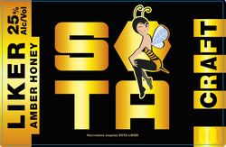 Заявка на торговельну марку № m202523663: craft; 25% alc/vol; liker amber honey; настоянка медова sota liker