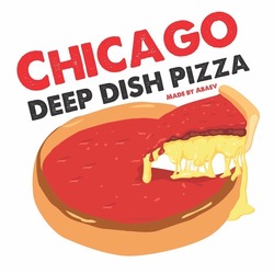 Свідоцтво торговельну марку № 327033 (заявка m202105593): chicago deep dish pizza made by abaev