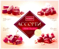Заявка на торговельну марку № m201210646: milk chocolate; roshen; шоколадный крем; вишневый трюфель; сливочная помадка; ореховый крем; ассорти
