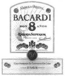 Свідоцтво торговельну марку № 42901 (заявка 2001106740): bacardi; 1862