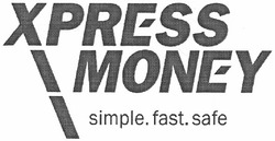 Заявка на торговельну марку № m201209658: xpress money; simple. fast. safe