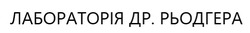 Заявка на торговельну марку № m202518826: лабораторія др. рьодгера