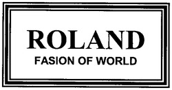 Заявка на торговельну марку № 2004010124: roland; fasion of world