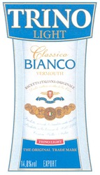 Заявка на торговельну марку № m200914416: trino light; classico bianco vermouth; ricetta italiana originale; the original trade mark; export; т