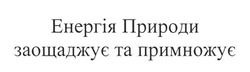 Свідоцтво торговельну марку № 256090 (заявка m201712608): енергія природи заощаджує та примножує