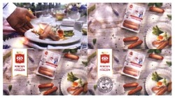 Заявка на торговельну марку № m201716444: сосиски з вершками та філе індички; майстри смачного життя; м'ясна житомирська гільдія; мясна