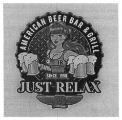 Заявка на торговельну марку № m201720296: american beer bar & grill; just relax; since 1998; jr