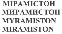 Заявка на торговельну марку № m201017200: myramiston; miramiston; мирамистон; мірамістон; mipamictoh
